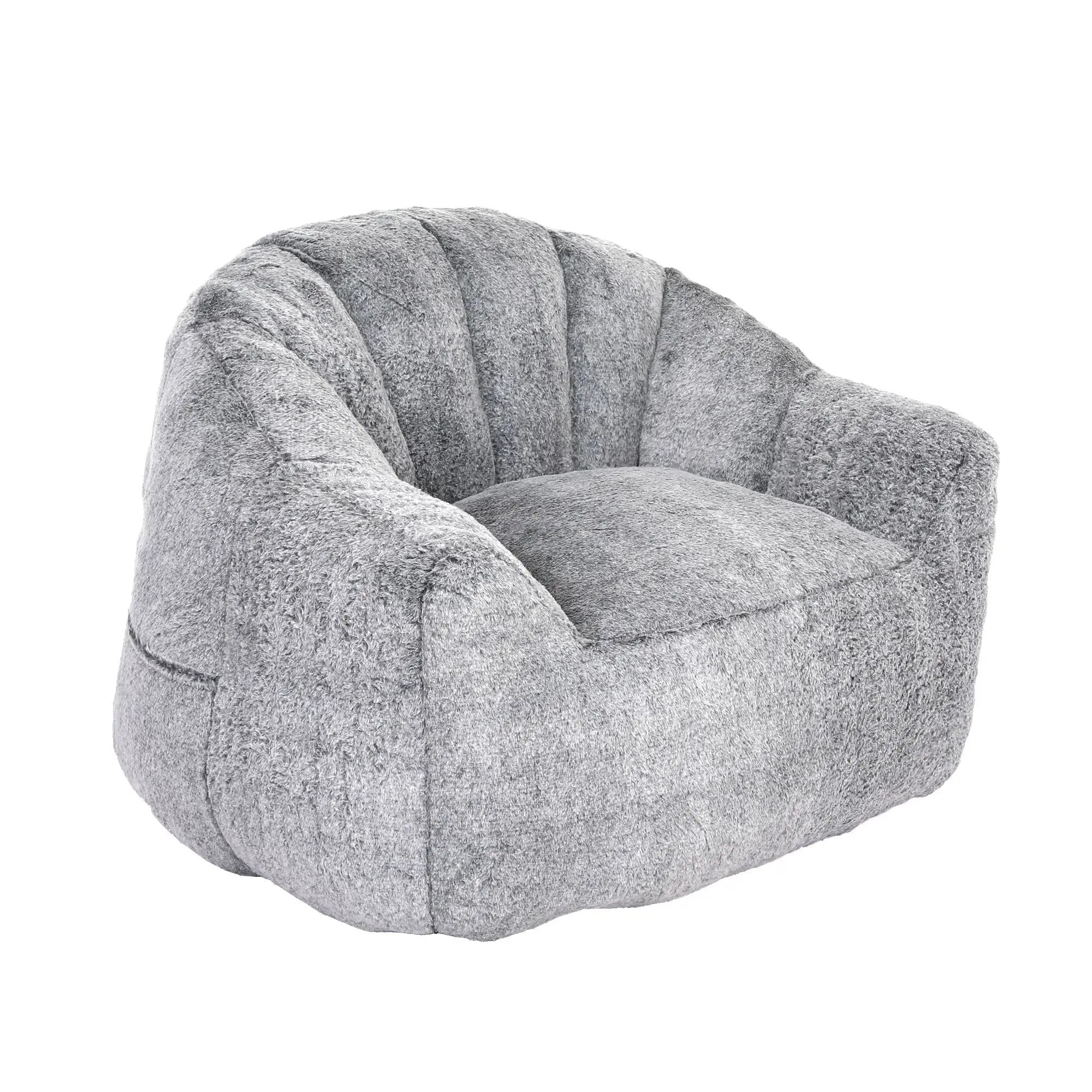 Beanbag Chair, Beanbag Sofa Chair With Armrests Stuffed High Density Foam by Unique Piece Furniture