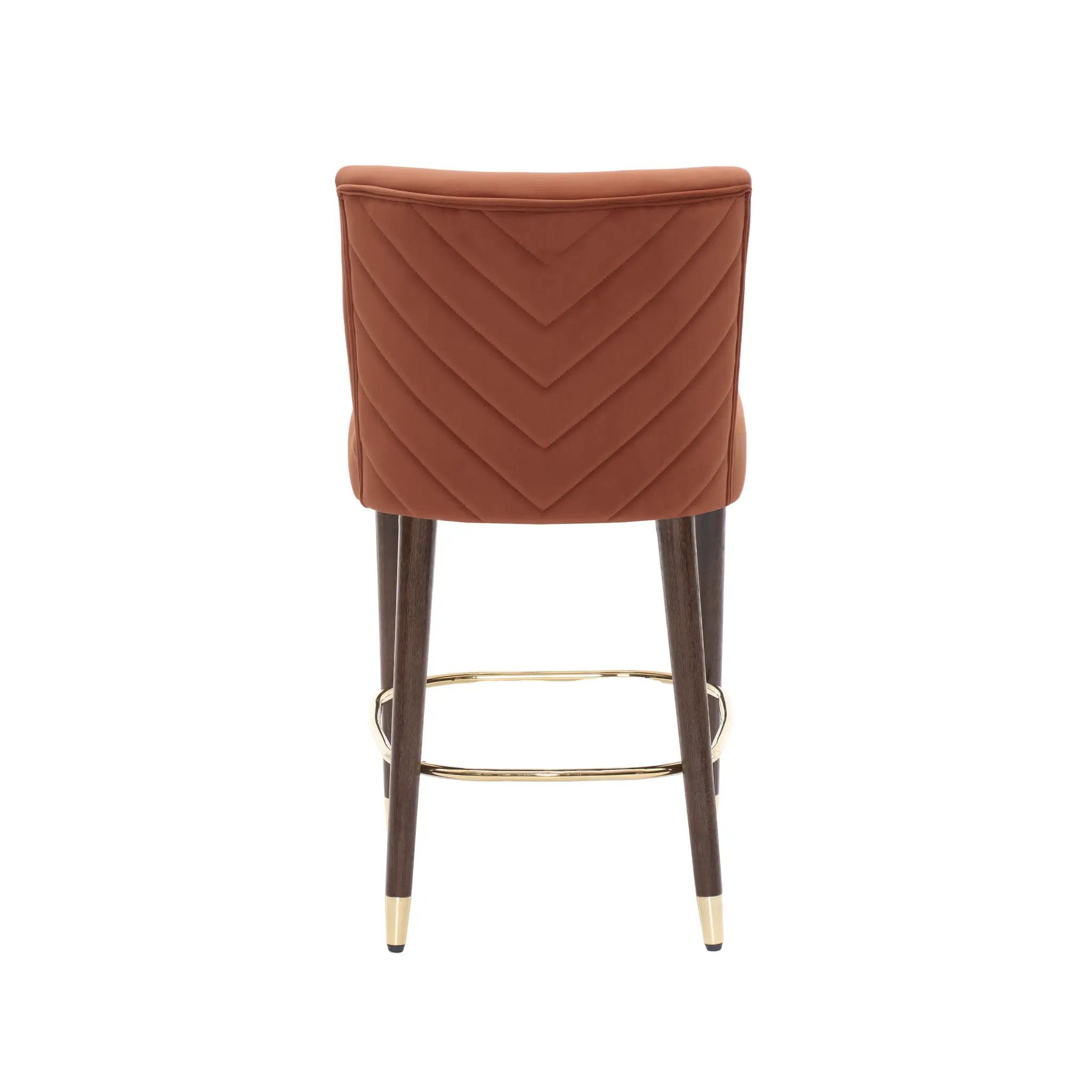 27-Inch Modern Counter Stool with Fabric Seat and Footrest by HouseOfZazla