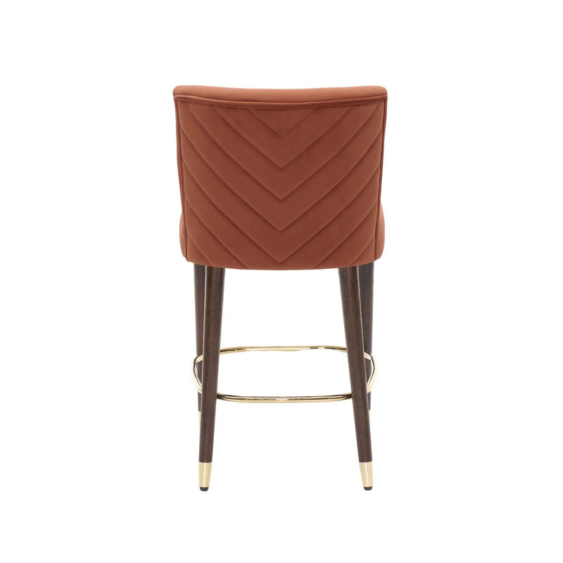 27-Inch Modern Counter Stool with Fabric Seat and Footrest by HouseOfZazla