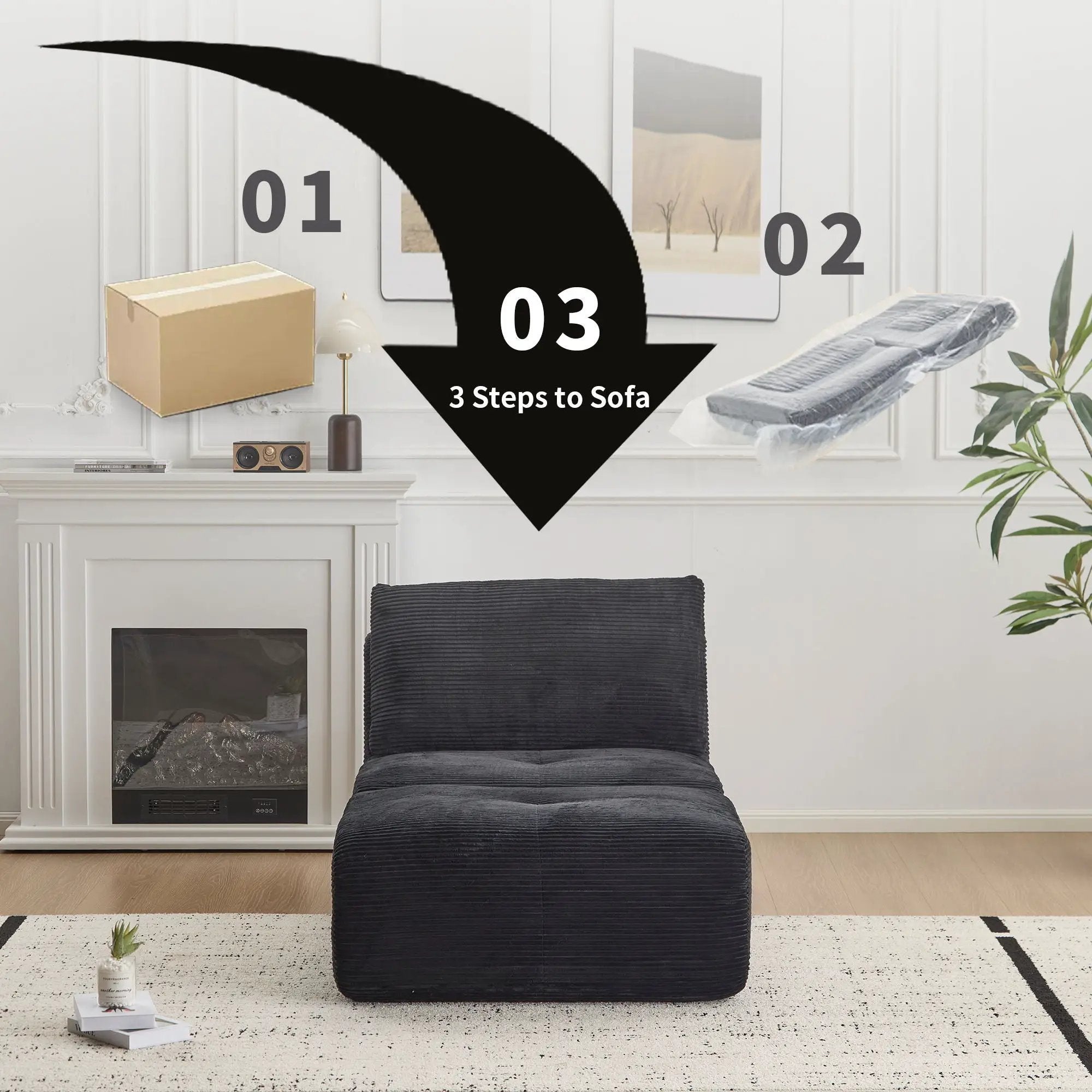 Single Chaise Longue With Movable Ottoman For Living Room by Unique Piece Furniture