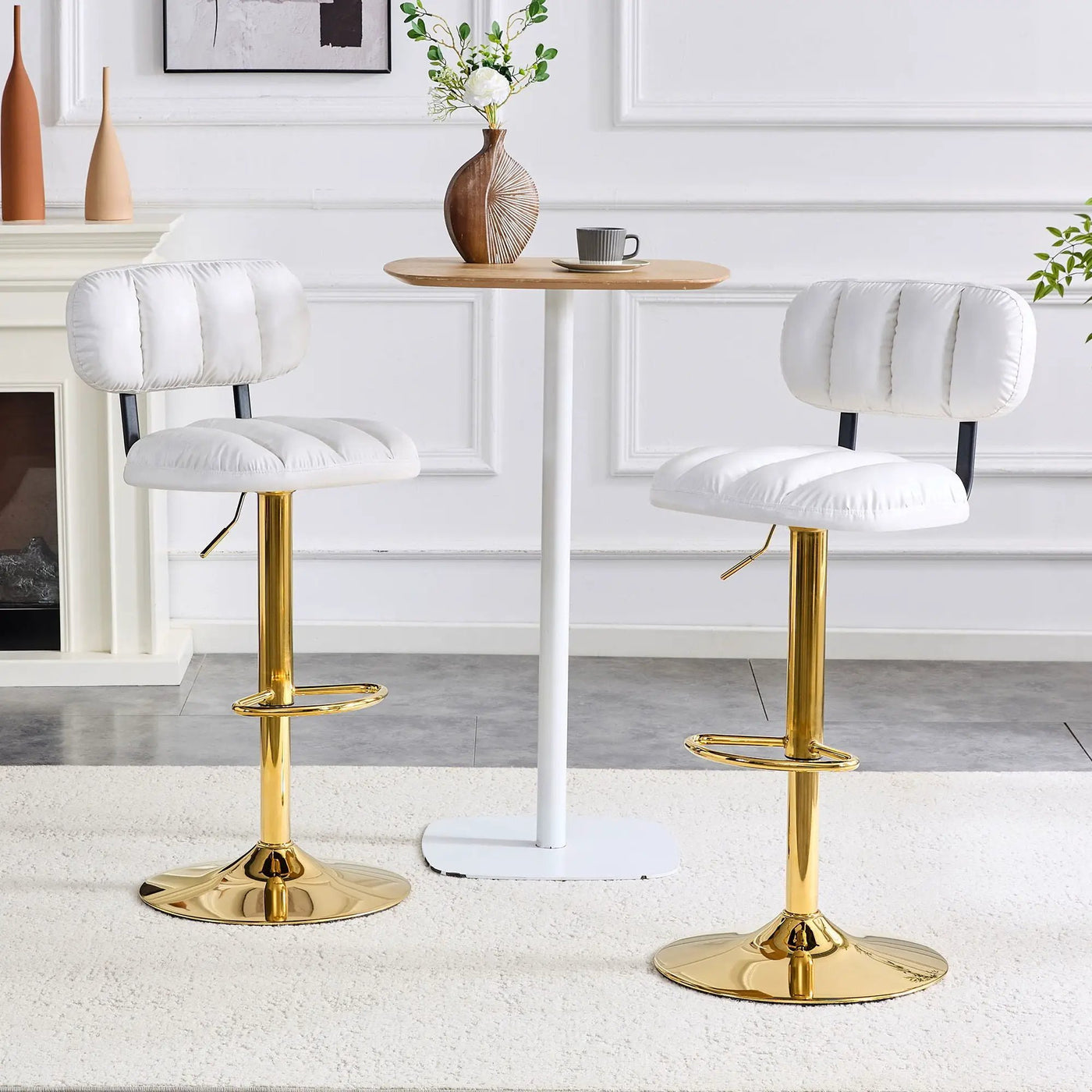 Adjustable Height Bar Stools & Footrest For Kitchen Island (Set of 2) by HouseOfZazla