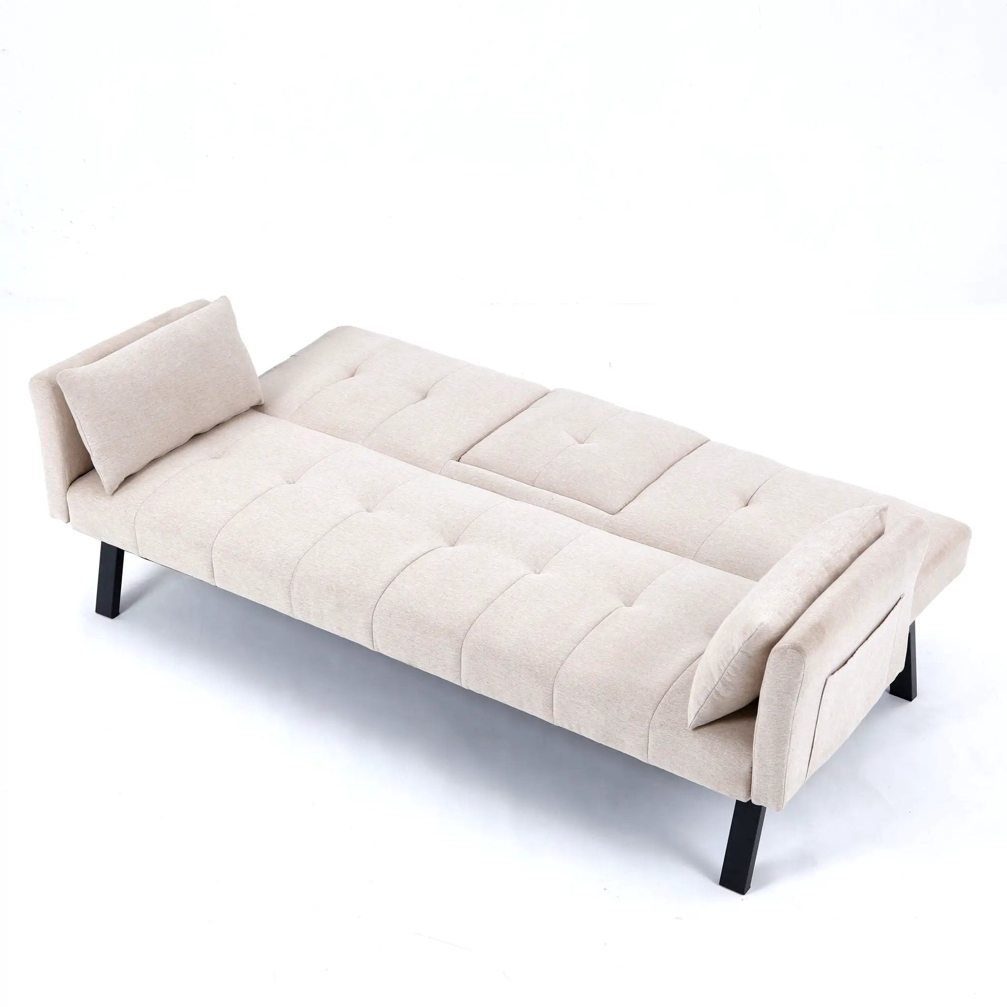 Sofa Bed With Foldable Design And Cup Holder by HouseOfZazla