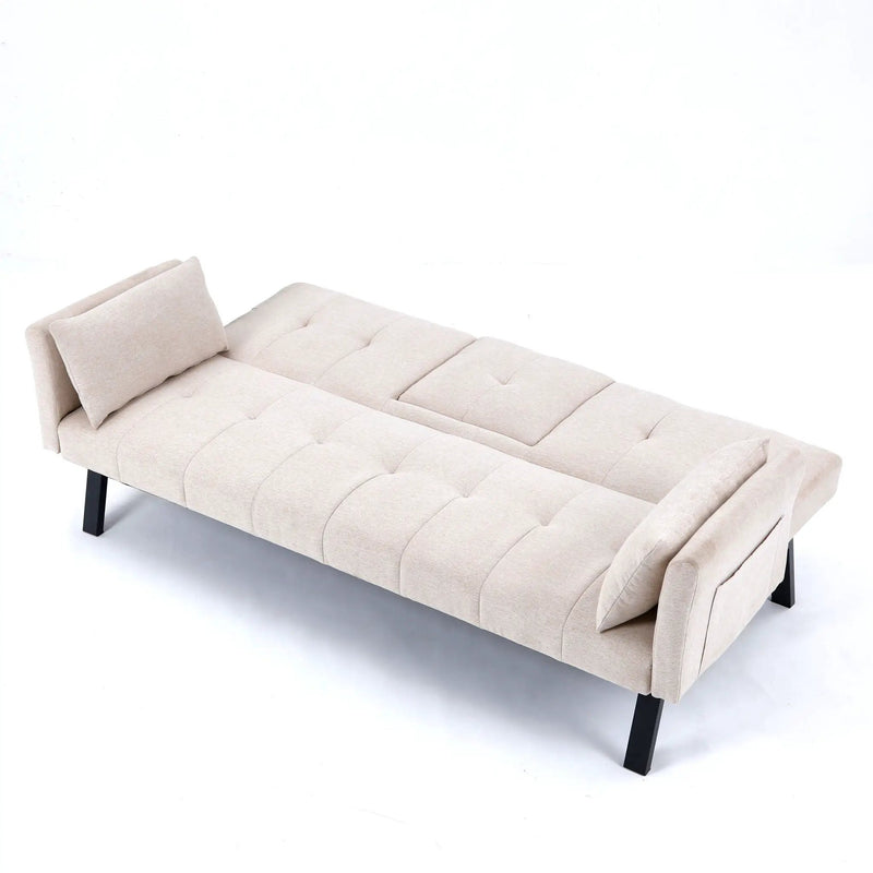 Sofa Bed With Foldable Design And Cup Holder by HouseOfZazla