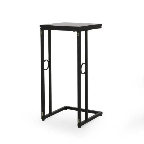 Essex Set of 2 Modern Black Metal End Tables by HouseOfZazla