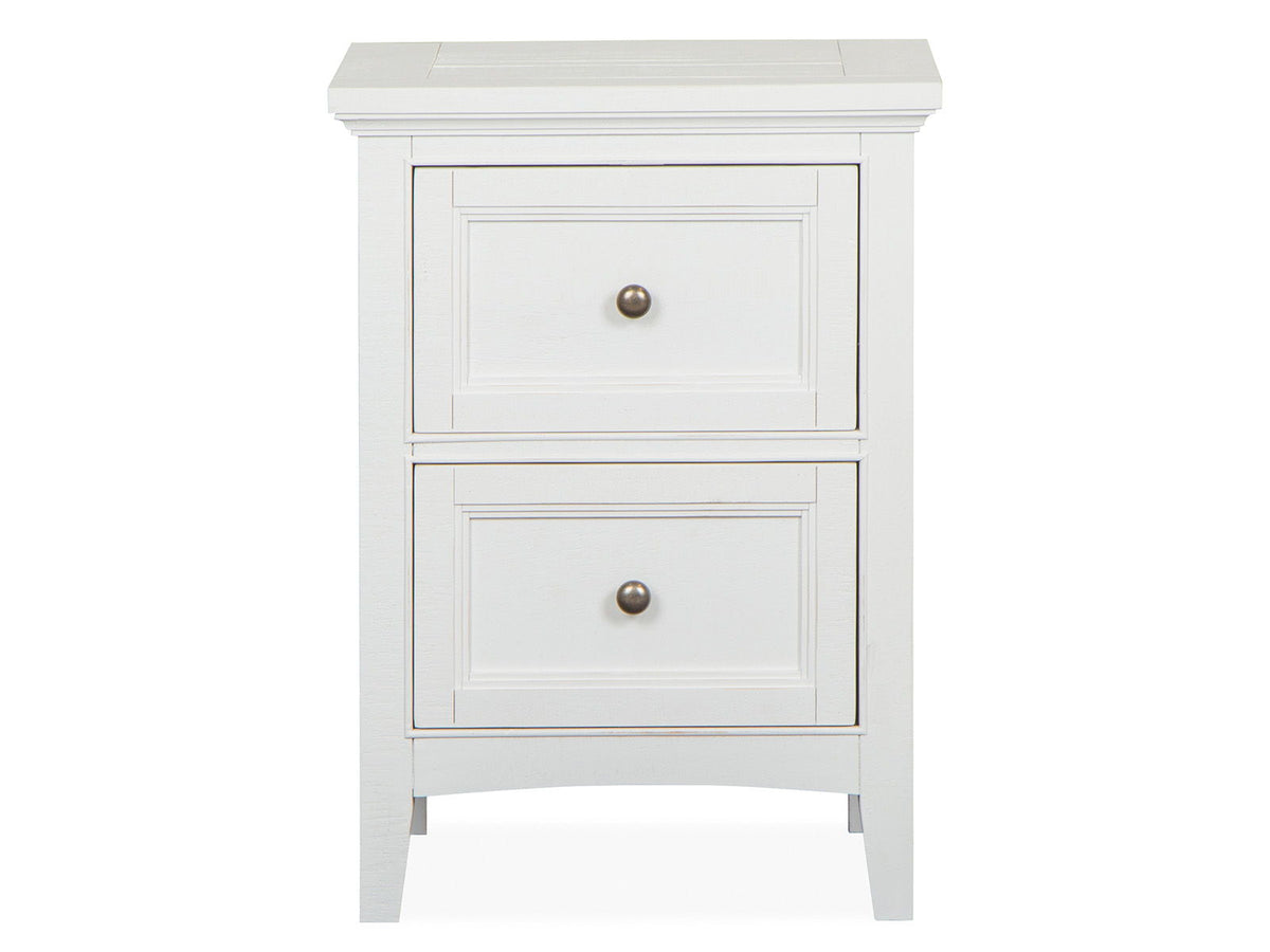 Heron Cove - Small Drawer Nightstand - Chalk White And Dovetail Gray, photo 5 of 7