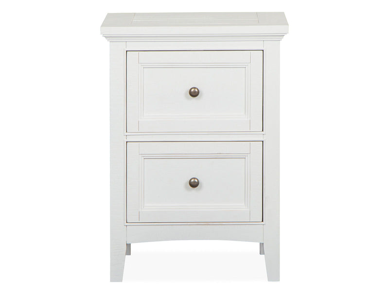 Heron Cove - Small Drawer Nightstand - Chalk White And Dovetail Gray, photo 5 of 7
