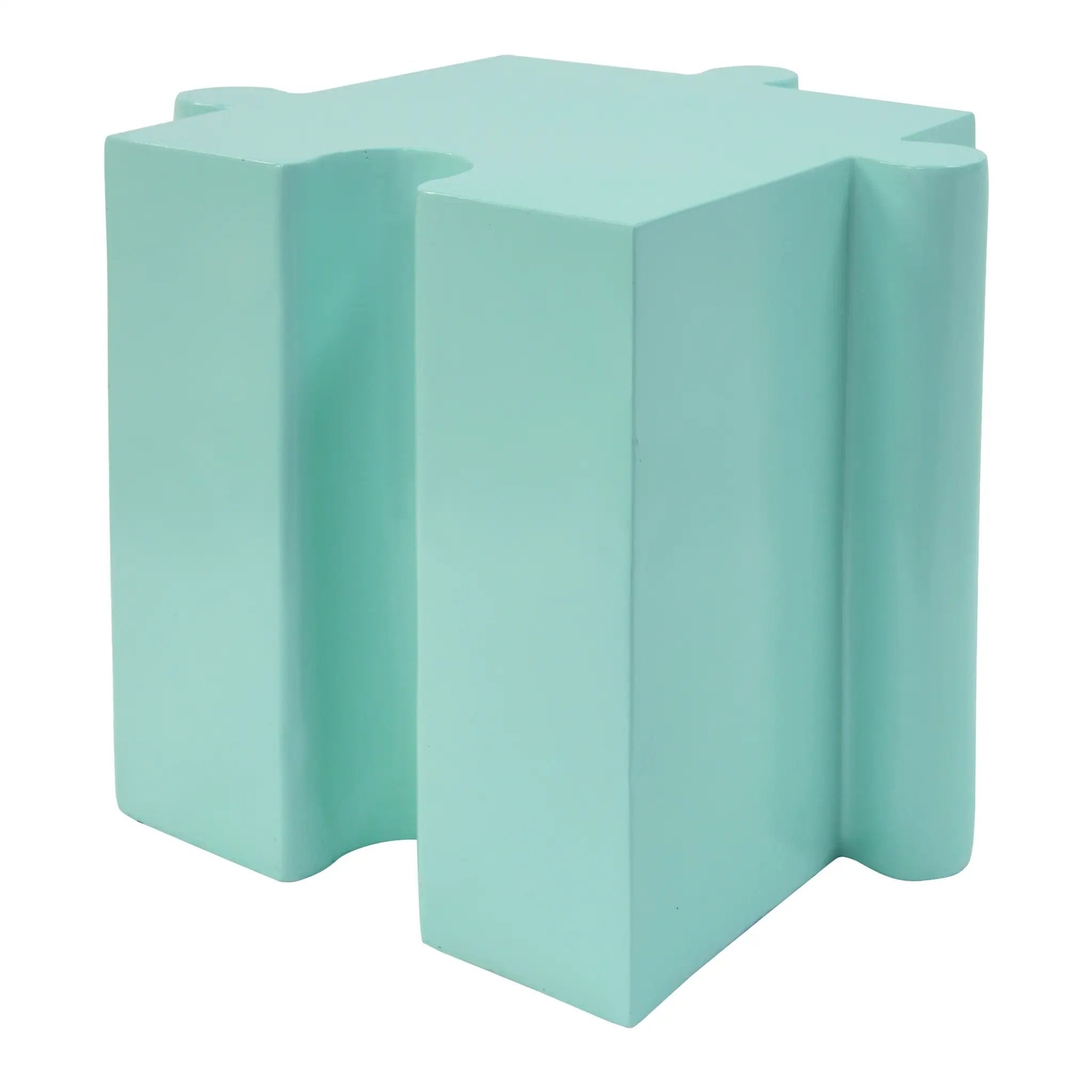 3-Piece Artistic Puzzle Table Set, Modular MGO Side Tables with Interlocking Design by HouseOfZazla