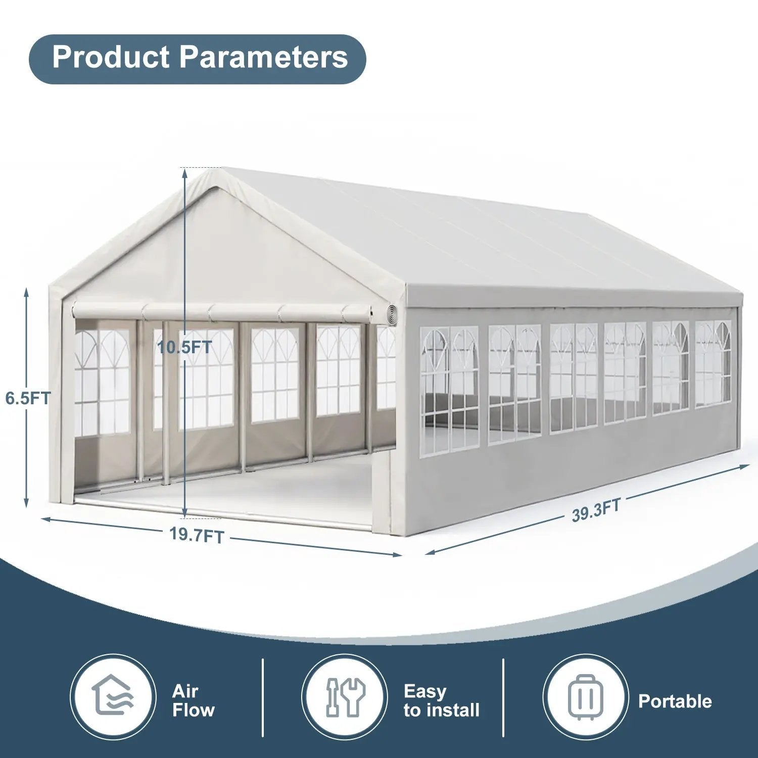 20'x40' Carport Canopy Party Tent by HouseOfZazla