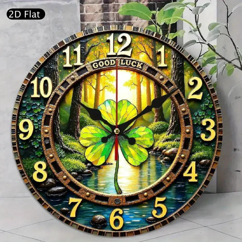 Wall Clock - Silent Wooden Round by House Of Avana