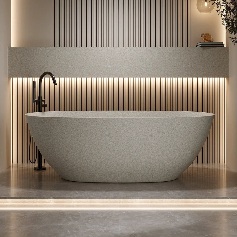 61'' Freestanding Bathtub with Overflow and Pop-up Drain by HouseOfZazla