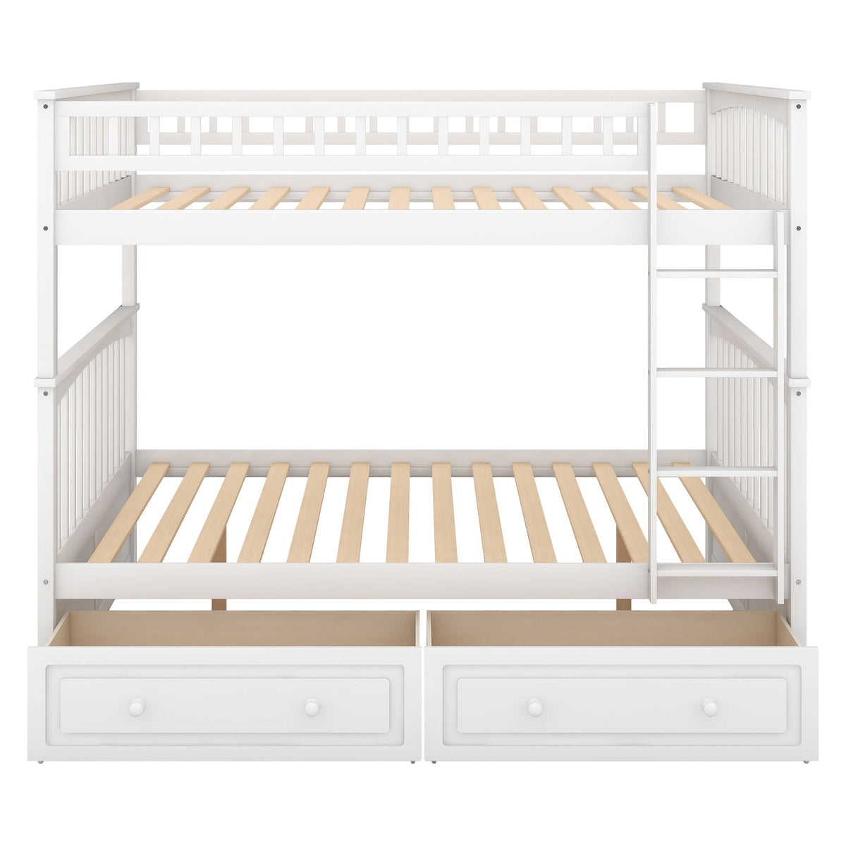 Convertible Bunk Bed With Drawers - Solid Wood with Storage - White, Dark Brown or Dark Gray, photo 22 of 40