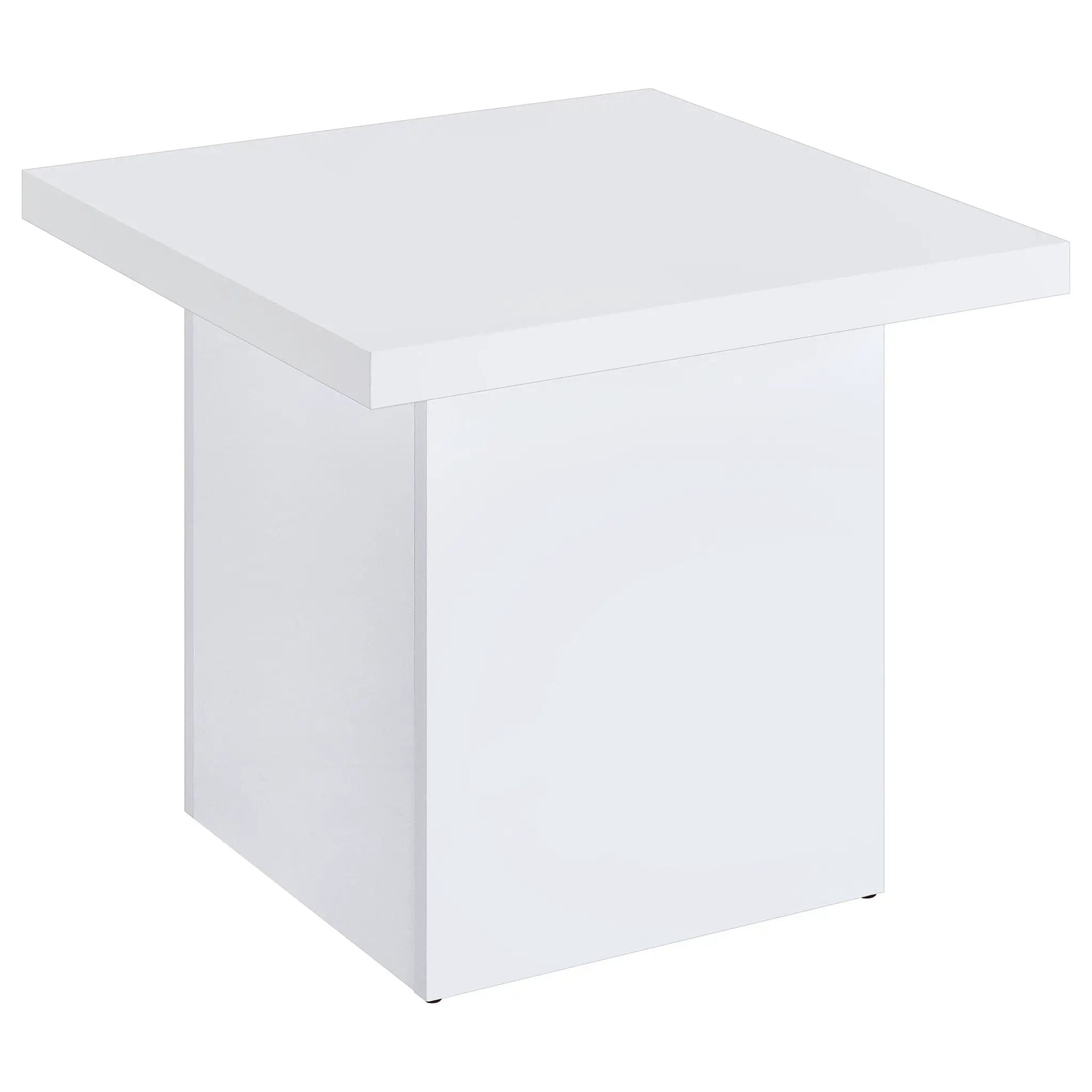 Devar 2-piece Square Coffee End Table Set White High Gloss by Unique Piece Furniture