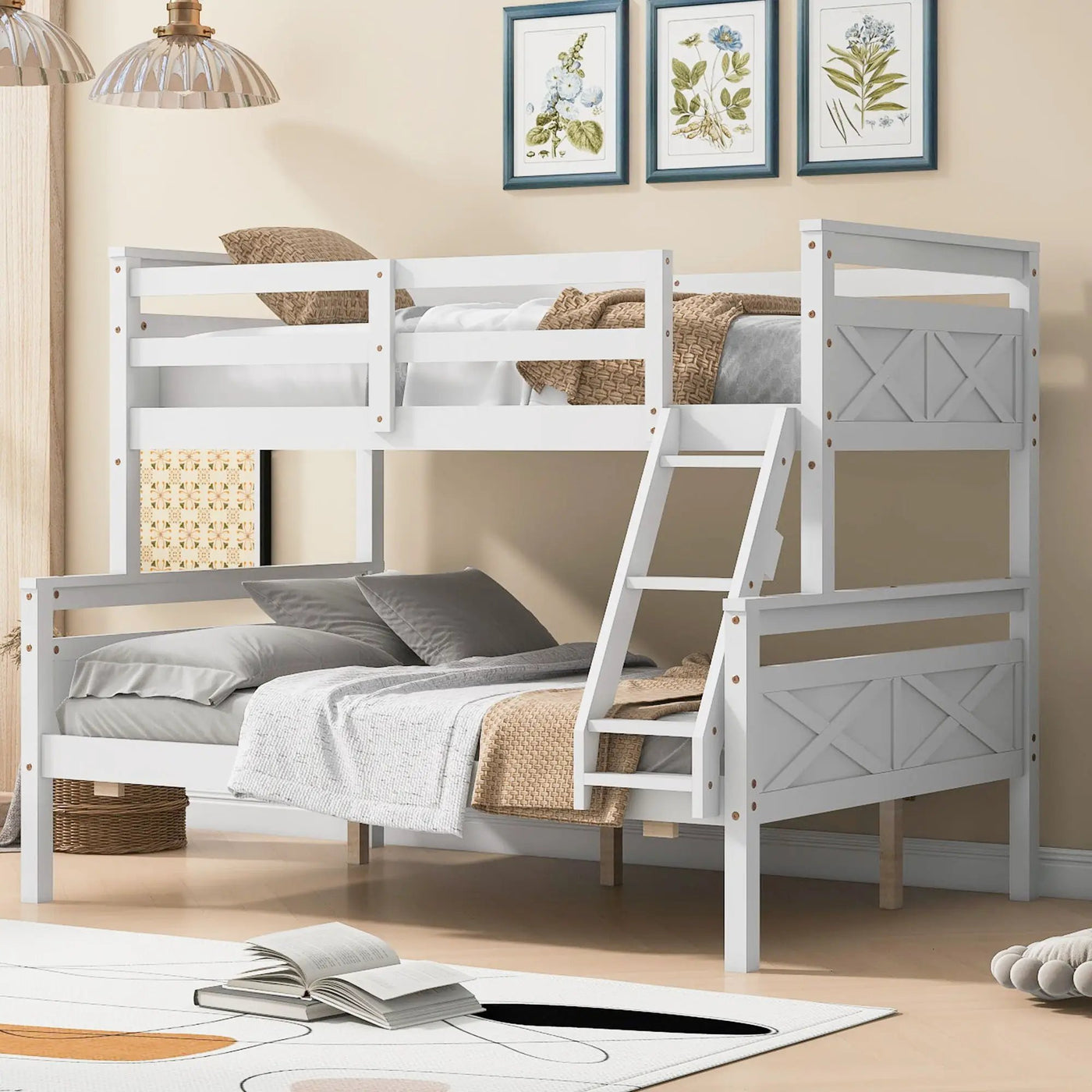 Bunk Bed With Ladder And Safety Guardrail by HouseOfZazla