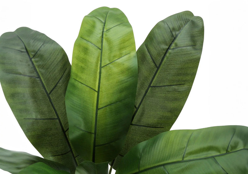 43" Tall, Artificial Plant, Banana Tree, Indoor, Faux, Fake, Floor, Greenery, Potted, Real Touch, Decorative - Green / Black by Unique Piece Furniture