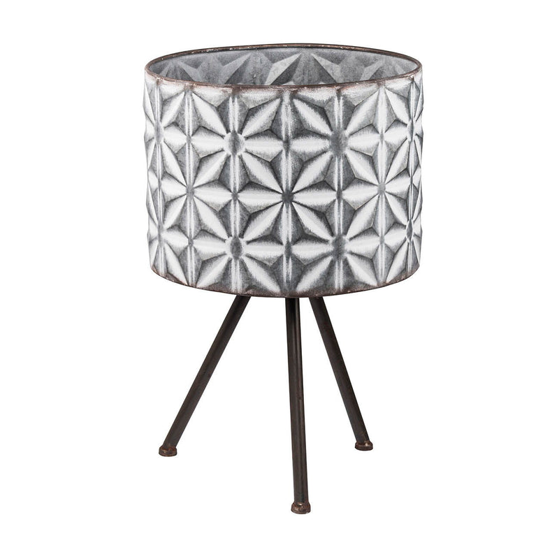 Metal Planter Stand with Galvanized Finish - Set of 2 - Gray, photo 3 of 5