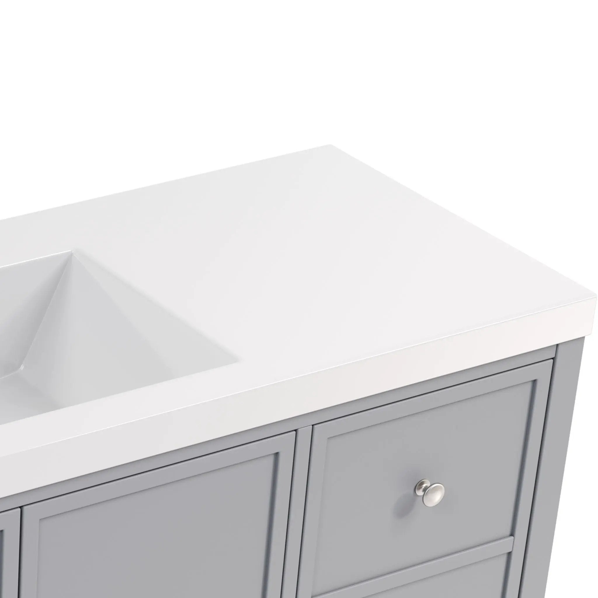 Bathroom Vanity With Separate Sink, Soft Close Doors And 4 Drawers by HouseOfZazla