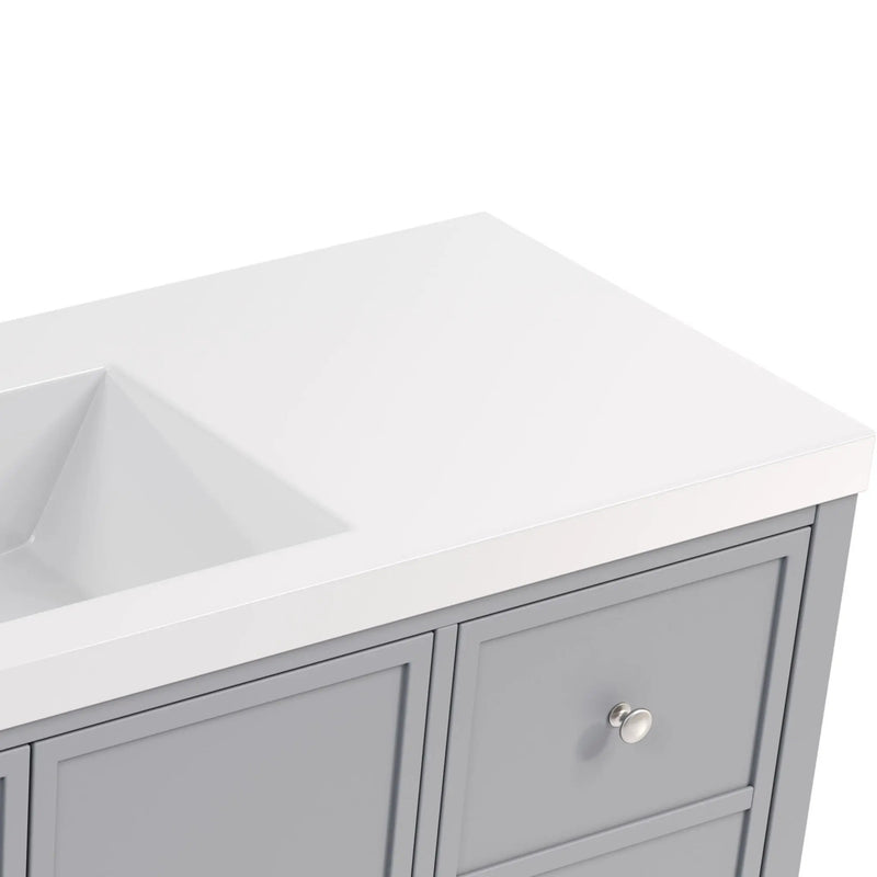 Bathroom Vanity With Separate Sink, Soft Close Doors And 4 Drawers by HouseOfZazla