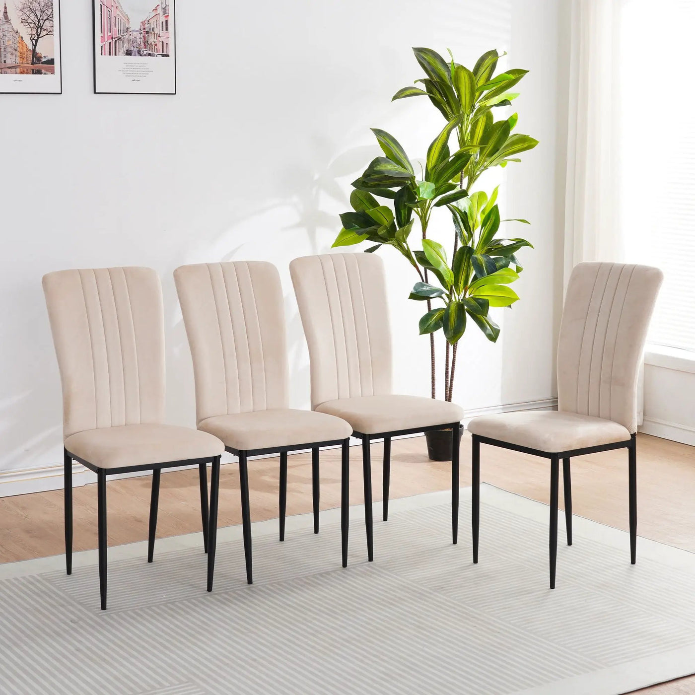 Velvet Dining Chairs For Dining Room (Set of 4) by Unique Piece Furniture