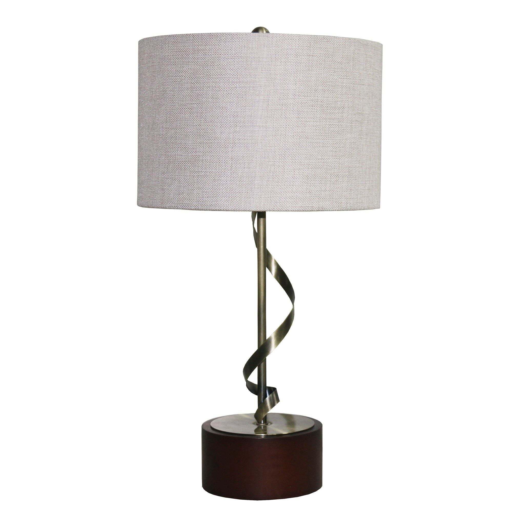 Nightstand Desk Lamp With Twisted Base - White by HouseOfZazla