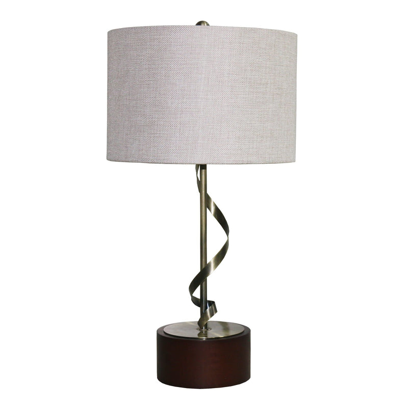 Nightstand Desk Lamp With Twisted Base - White by HouseOfZazla