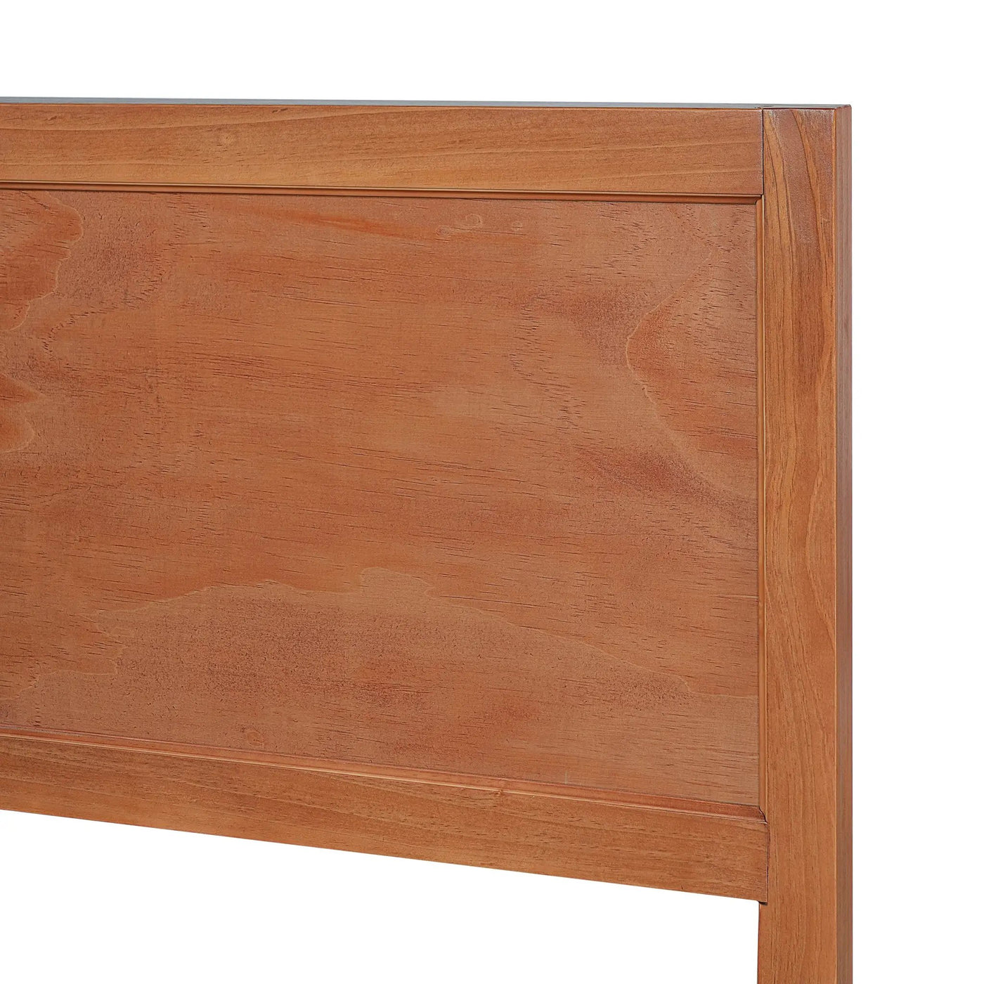 Queen Size Wood Platform Bed Frame with Classic Panel Headboard by HouseOfZazla