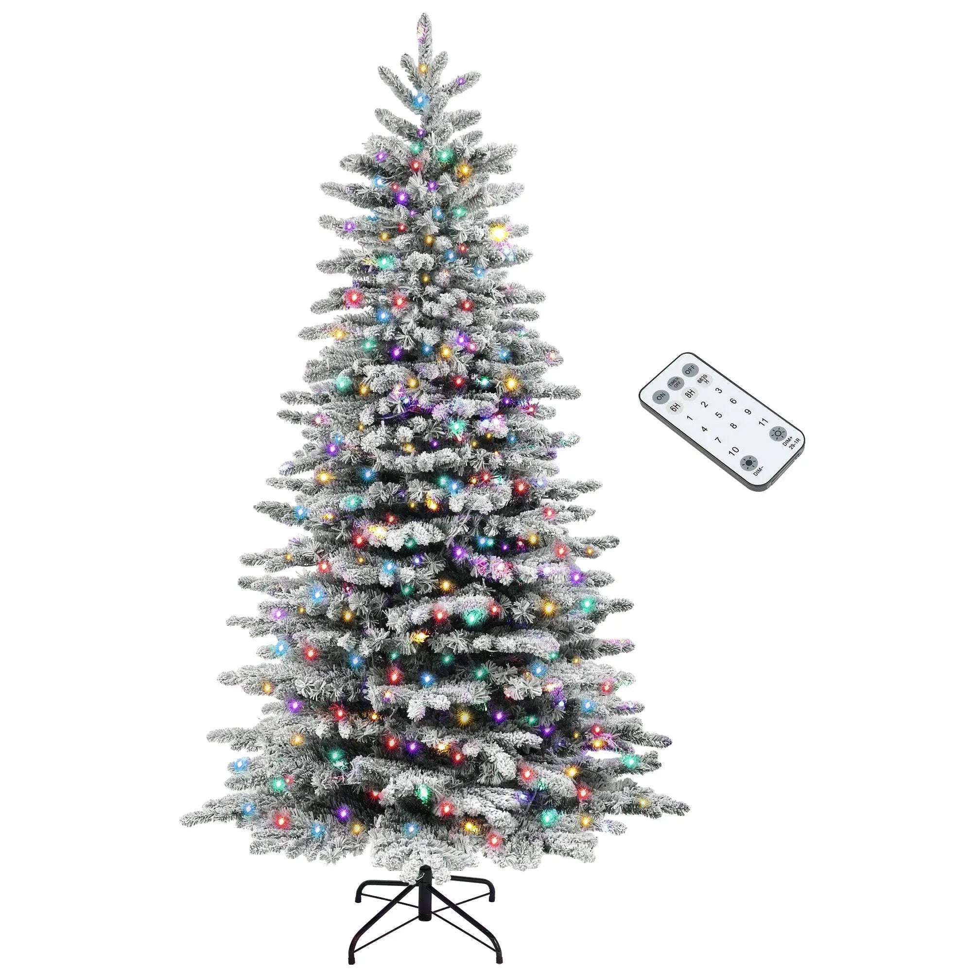 6.5ft Snow Flocked Artificial Christmas Tree by HouseOfZazla