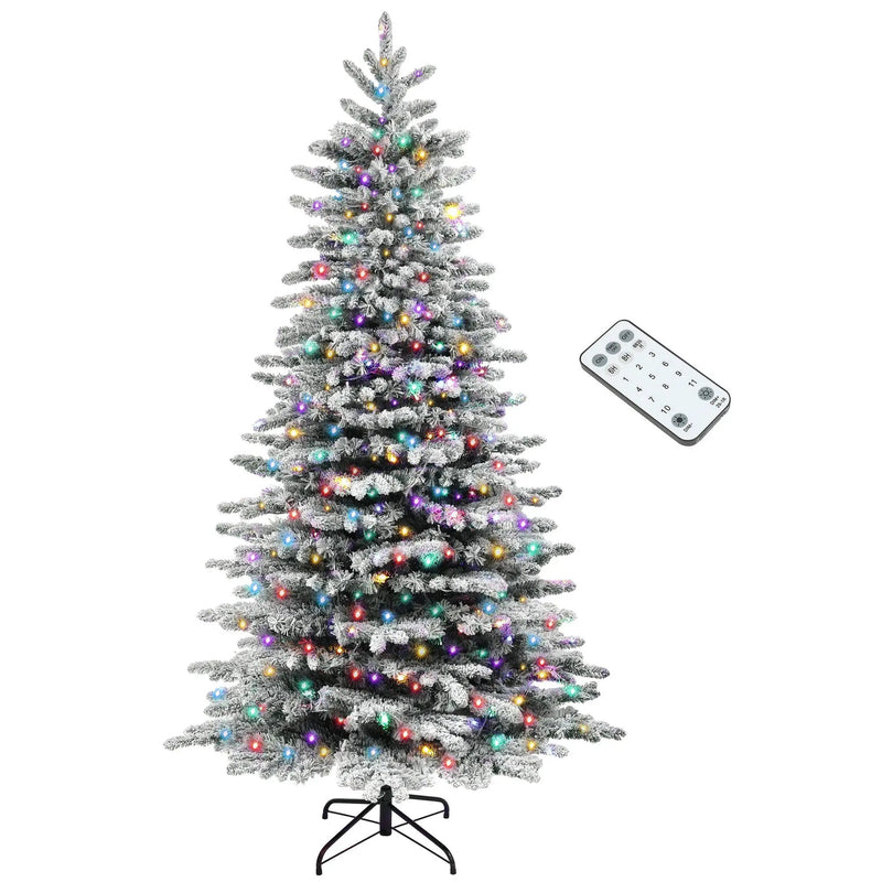 6.5ft Snow Flocked Artificial Christmas Tree by HouseOfZazla