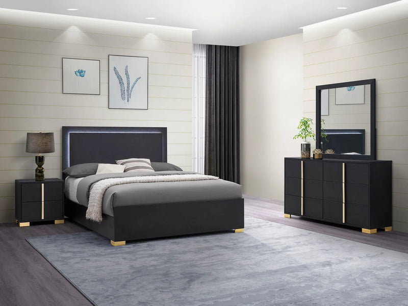 Marceline 4-piece Full Bedroom Set Black by Unique Piece Furniture