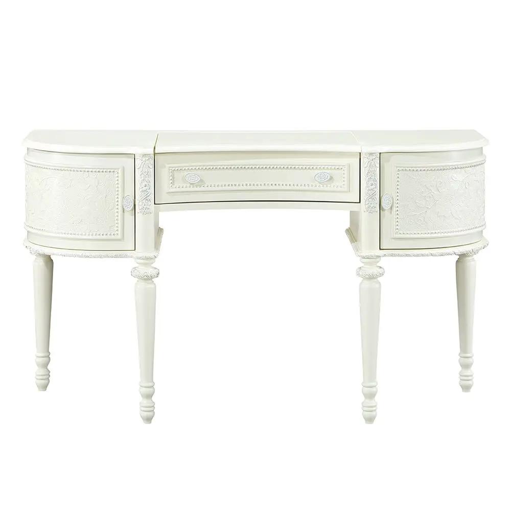 Dorothy - Vanity Desk & Mirror - Ivory by Unique Piece Furniture