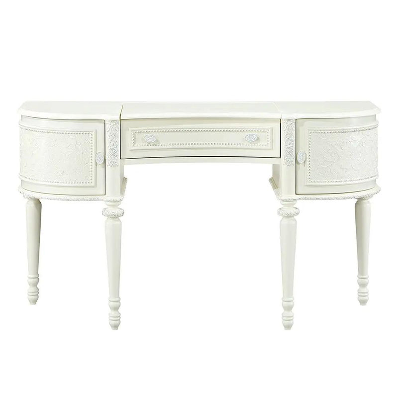 Dorothy - Vanity Desk & Mirror - Ivory by Unique Piece Furniture