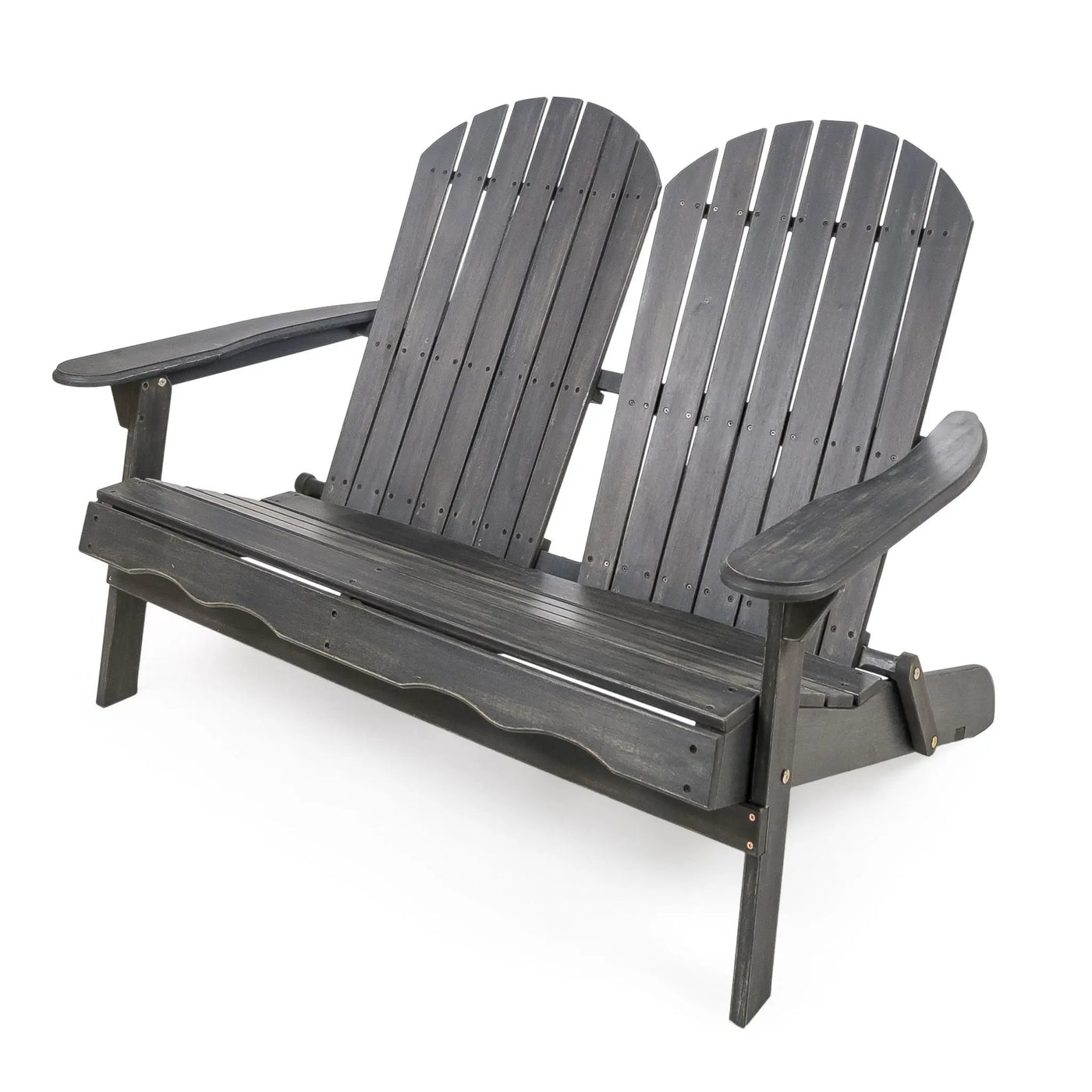 Outdoor Adirondack Rocking Loveseat With Hand Crafted Details by HouseOfZazla