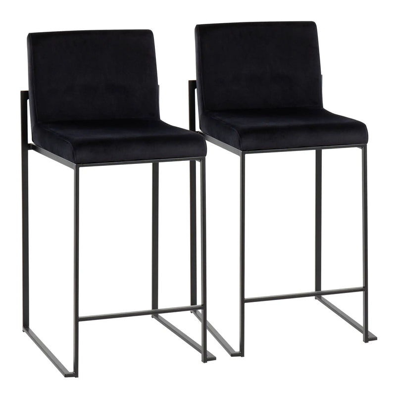 Fuji - Contemporary Modern Elegance, High Back Counter Stool by HouseOfZazla