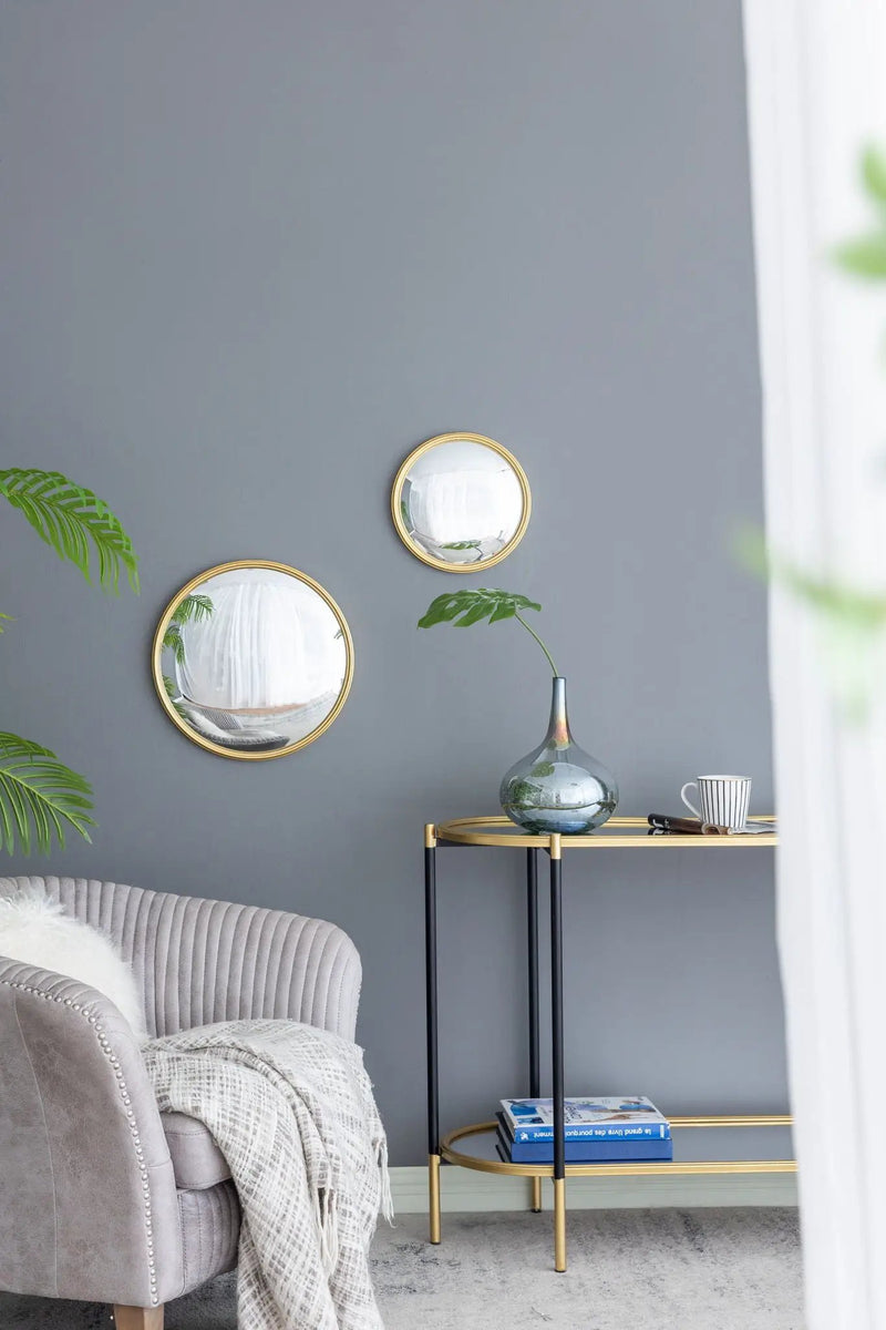 Round Mirror, Circle Mirror With Iron Frame For Living Room Bedroom Vanity Entryway Hallway by HouseOfZazla