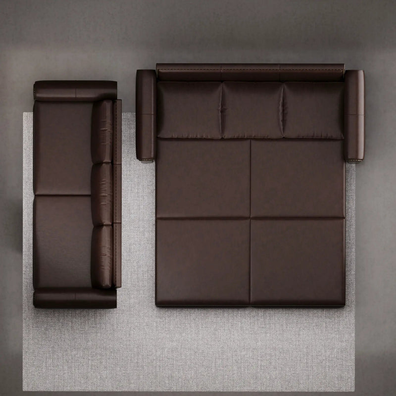 3 In 1 Convertible Sleeper Sofa With Nailhead Trim & Rolled Arm
