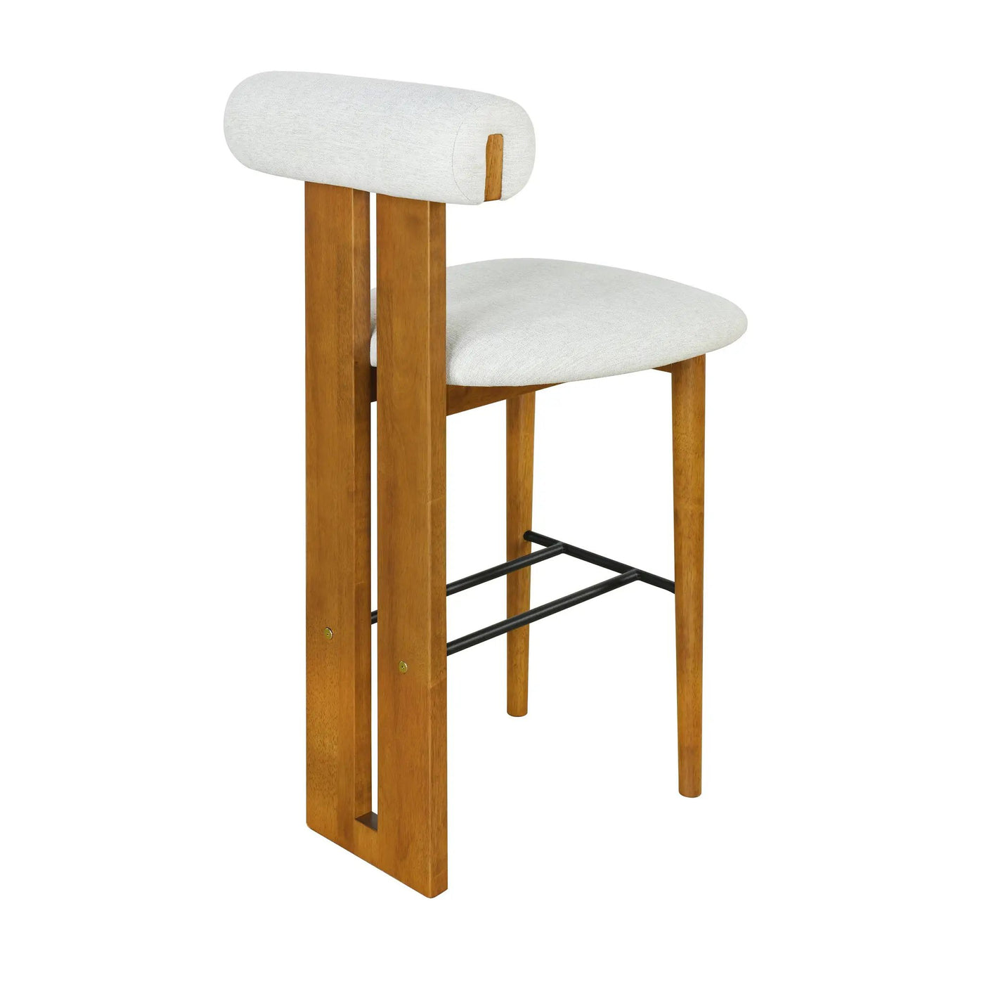 Renee Indoor Wooden Upholstered Barstool by HouseOfZazla
