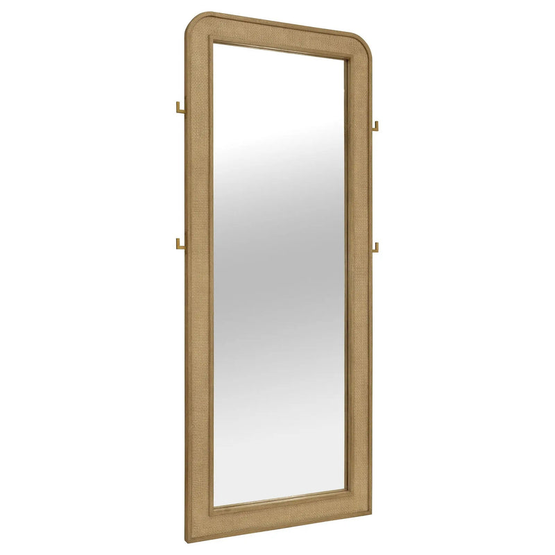 Arini Cane Weave Full Length Standing Floor Mirror Sand Wash by Unique Piece Furniture