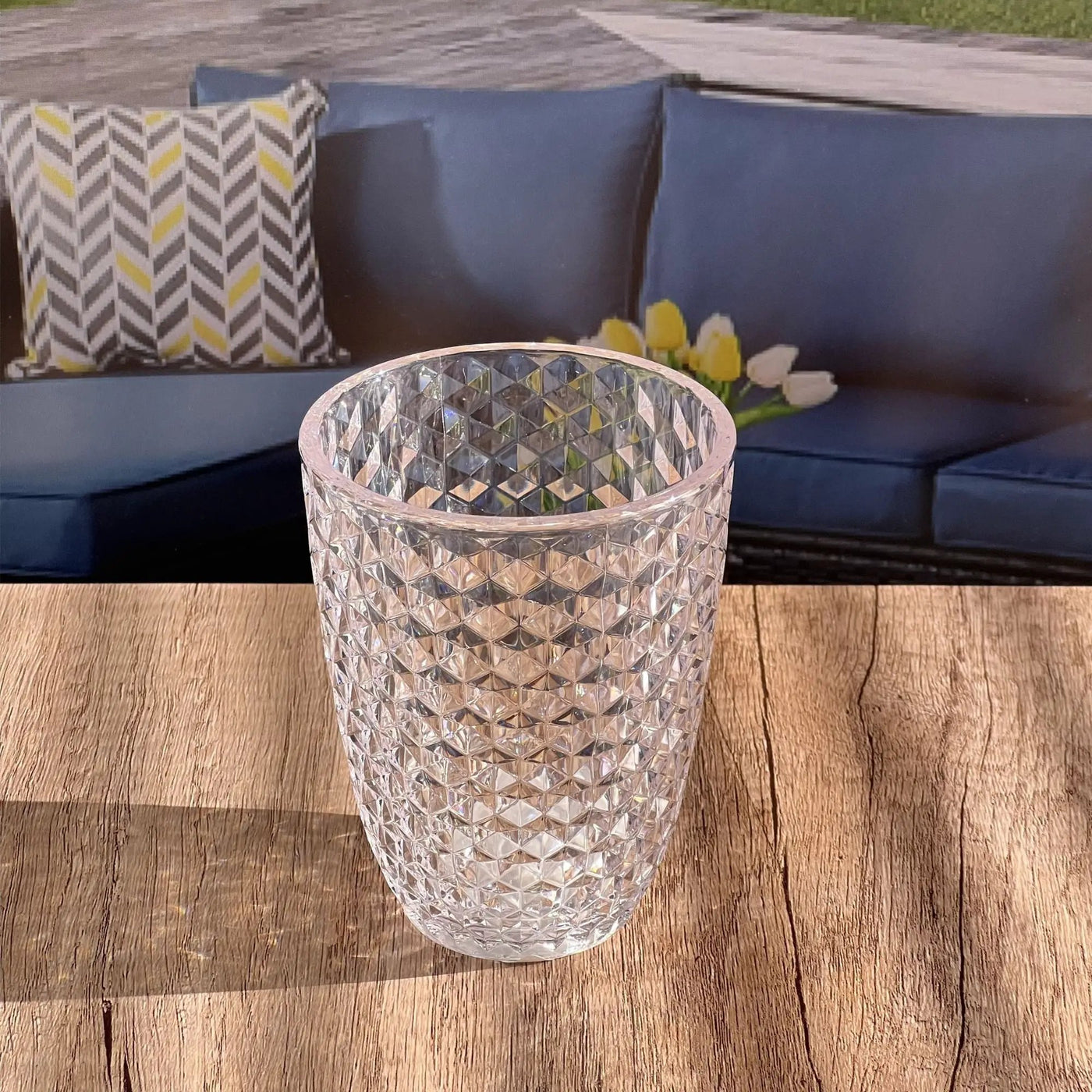 Leading Ware Diamond Cut Acrylic Glasses Drinking (Set of 4) by HouseOfZazla
