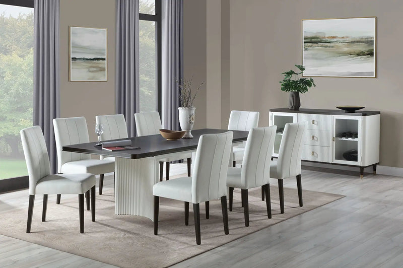 Carene - Dining Table (With Leaf) - Brown / White by HouseOfZazla