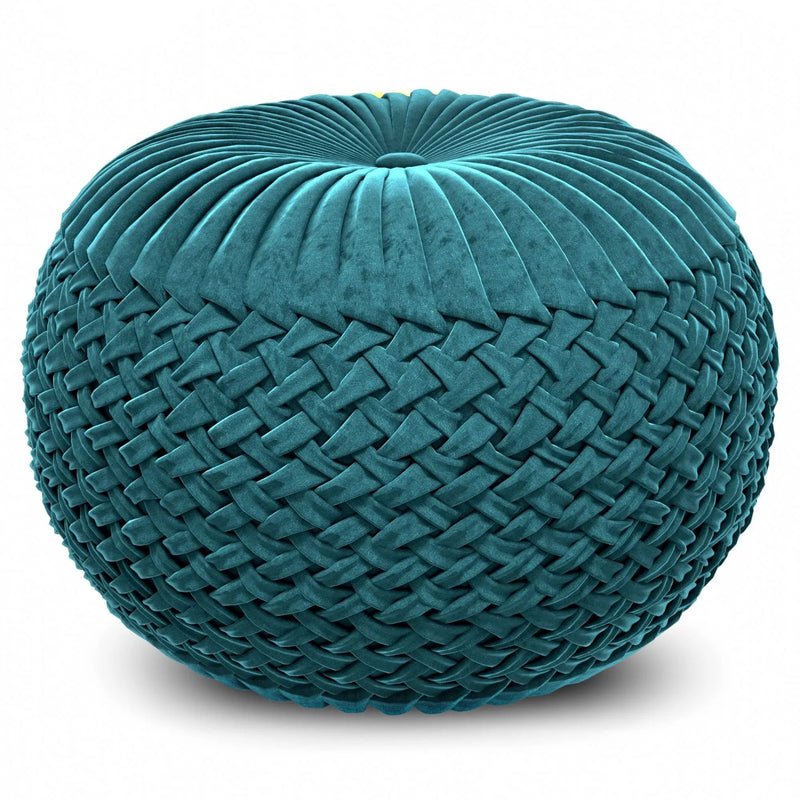 Grafton - Handcrafted Round Pouf by HouseOfZazla