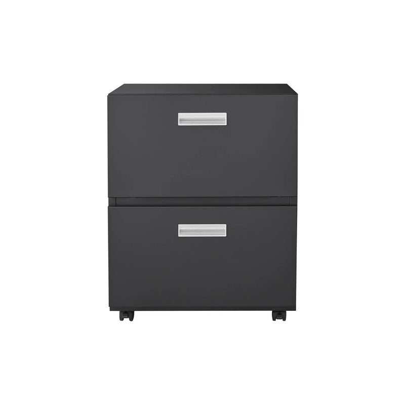 Office Furniture Copier Cabinet 2 Door Steel Copier Stand Mobile Pedestal File Printer Stand - Black by HouseOfZazla