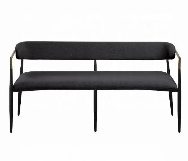 Jaramillo - Chenille Bench - Black by Unique Piece Furniture