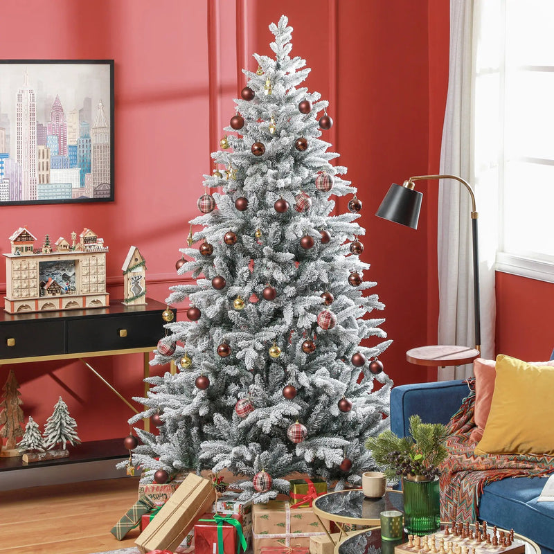 HOMCOM 7ft Snow Flocked Artificial Christmas Tree by HouseOfZazla