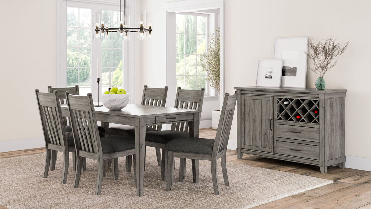 Rustic Dining Table with 2 Storage Drawers and Leaf - Gray, photo 4 of 5