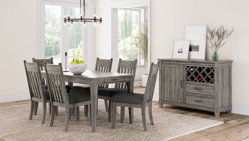 Rustic Dining Table with 2 Storage Drawers and Leaf - Gray, photo 4 of 5