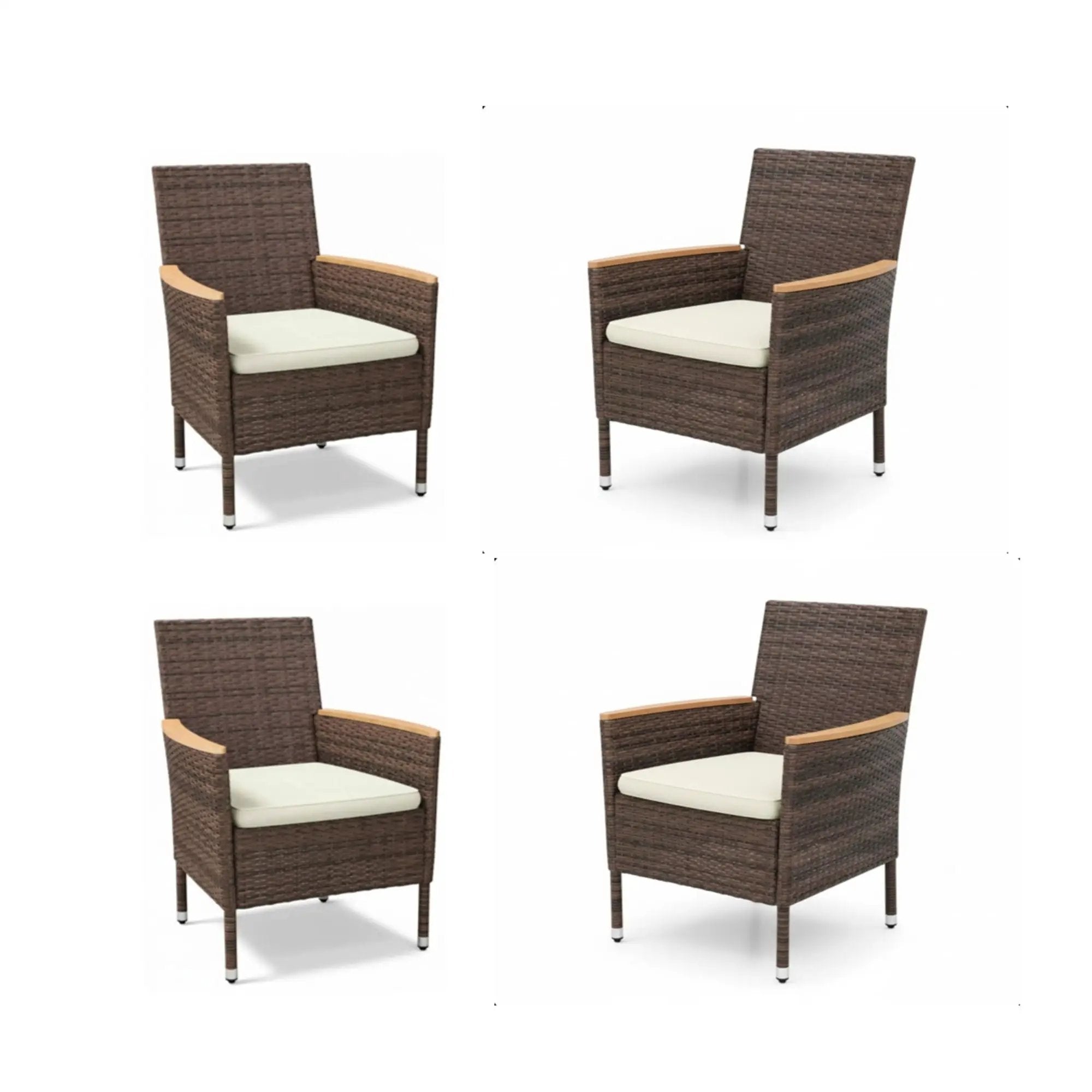 4 Piece All-Weather Patio Dining Chair Set by HouseOfZazla