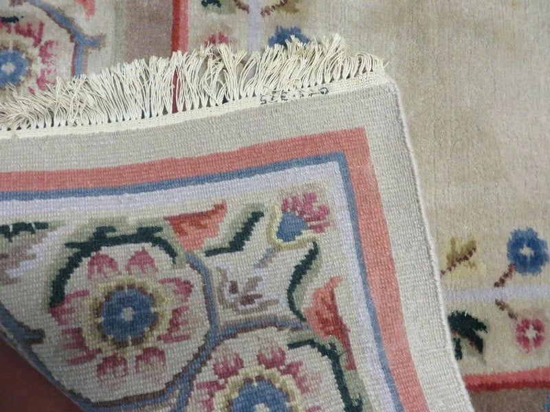 8' X 10' Vintage Handmade Wool Rug Aubusson Savonnerie Design European Nice by Jewel Rugs