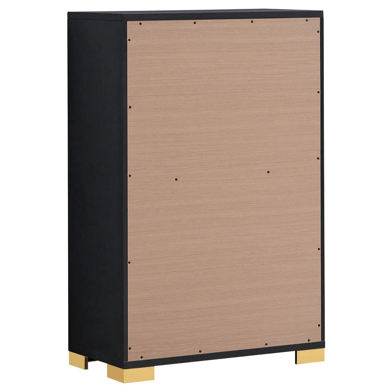 Marceline 5-drawer Bedroom Chest Black by Unique Piece Furniture