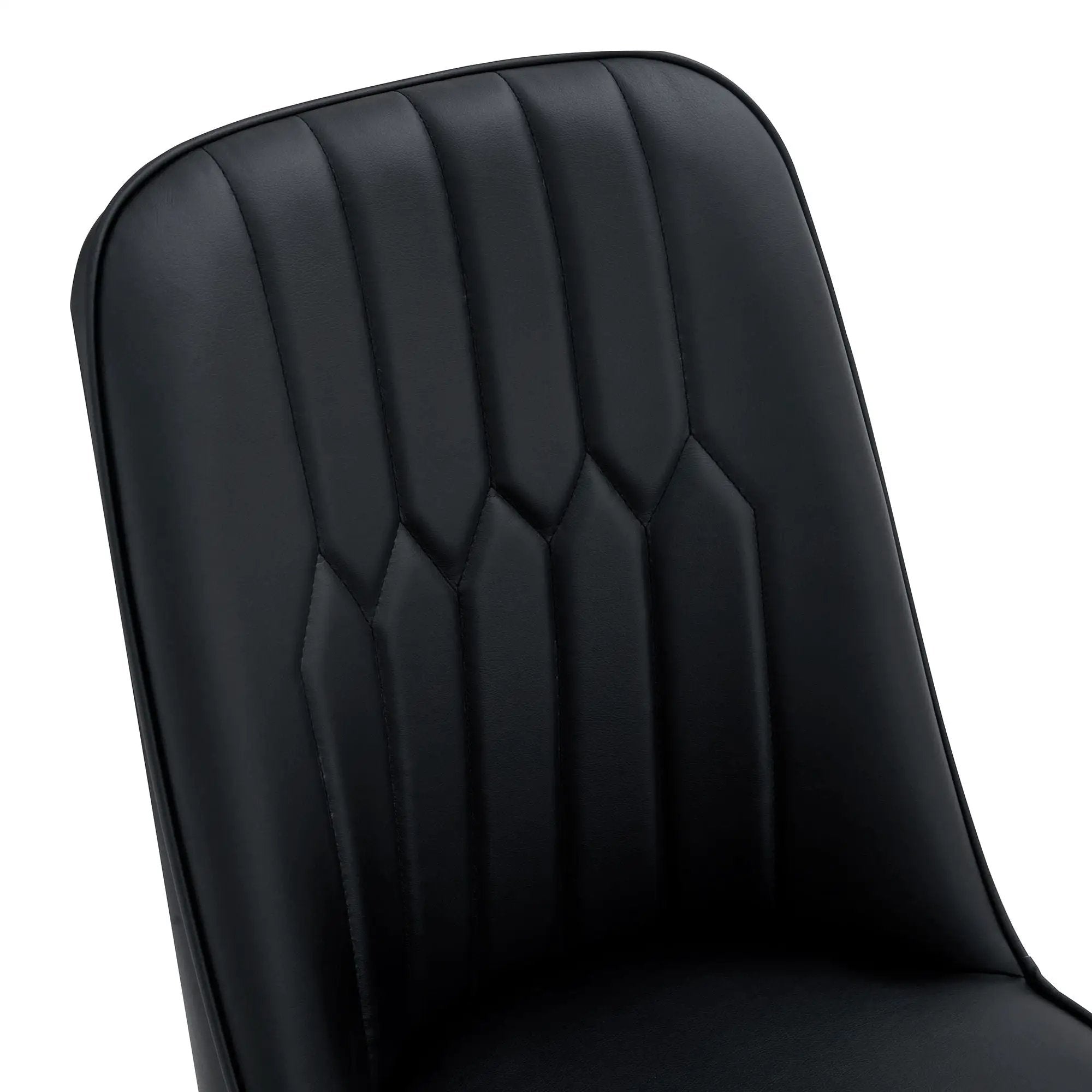 Modern Dining Chairs With Metal Legs And Simple Line Design On Backrest by Unique Piece Furniture