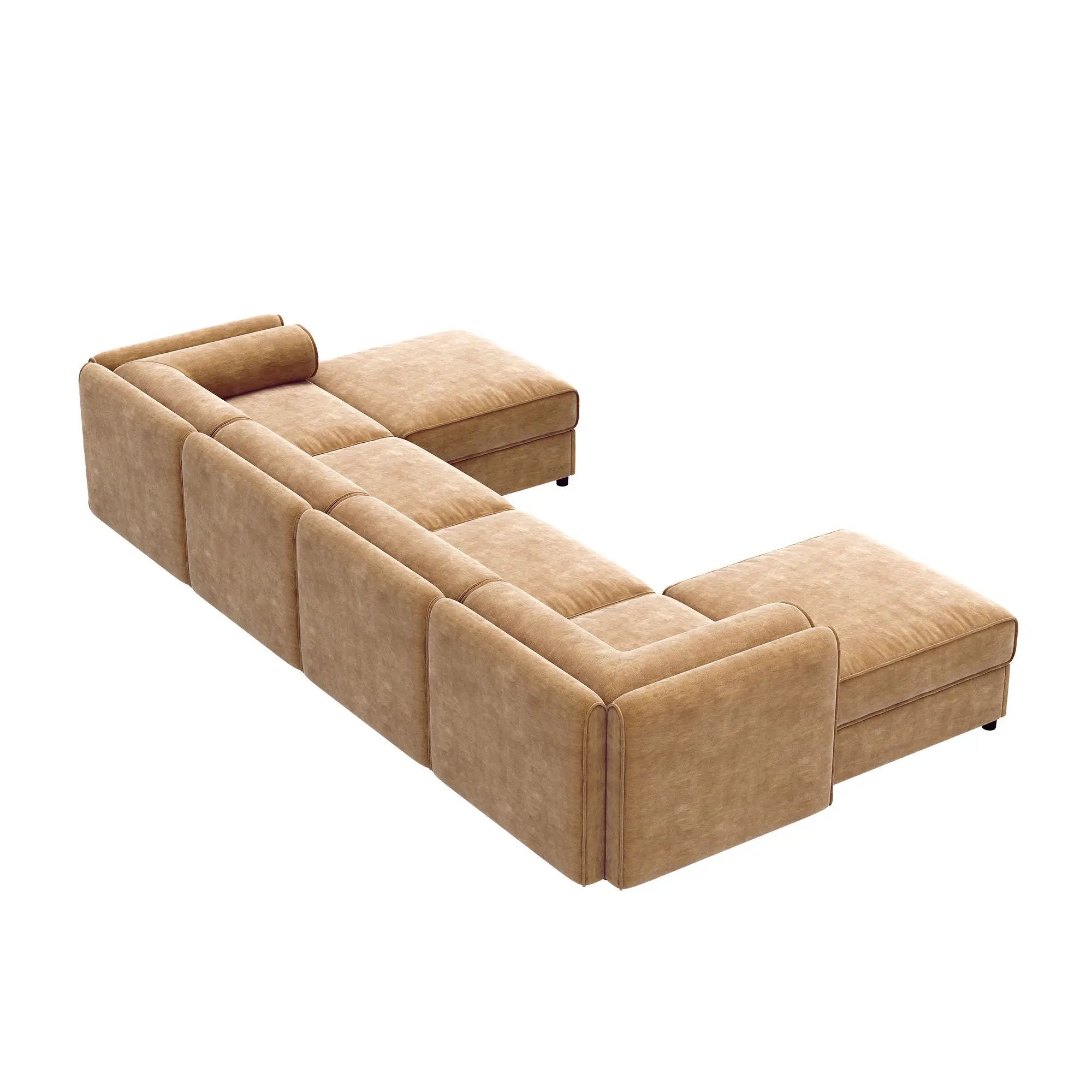 Contemporary Elegant Sofa With Storage And Ottoman by Unique Piece Furniture