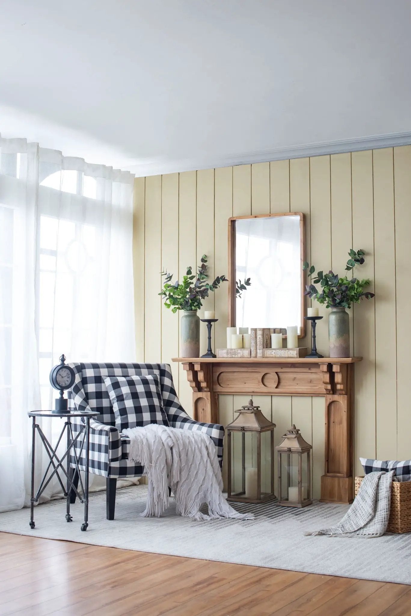 Rectangle Wood Mirror, Farmhouse Wall Decor For Living Room Bedroom Entryway - Brown by HouseOfZazla